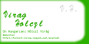 virag holczl business card