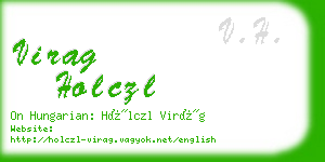 virag holczl business card